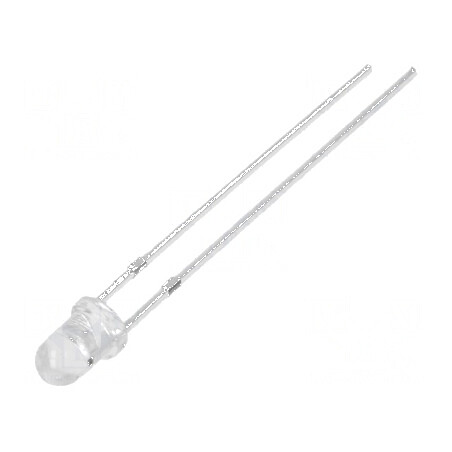 LED 3mm alb rece 4200mcd 30° convex pentru iluminat, nr. term: 2 | Electronic-mag.ro | Componente Electronice