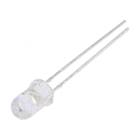 LED 5mm alb rece 5800mcd 30° convex pentru iluminare - Nr. term: 2 | Electronic-mag.ro | Componente Electronice