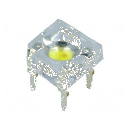 LED Bicolor Galben/Alb 7,62x7,62mm Super Flux 120° 20mA - 20m | Electronic-mag.ro | Componente Electronice