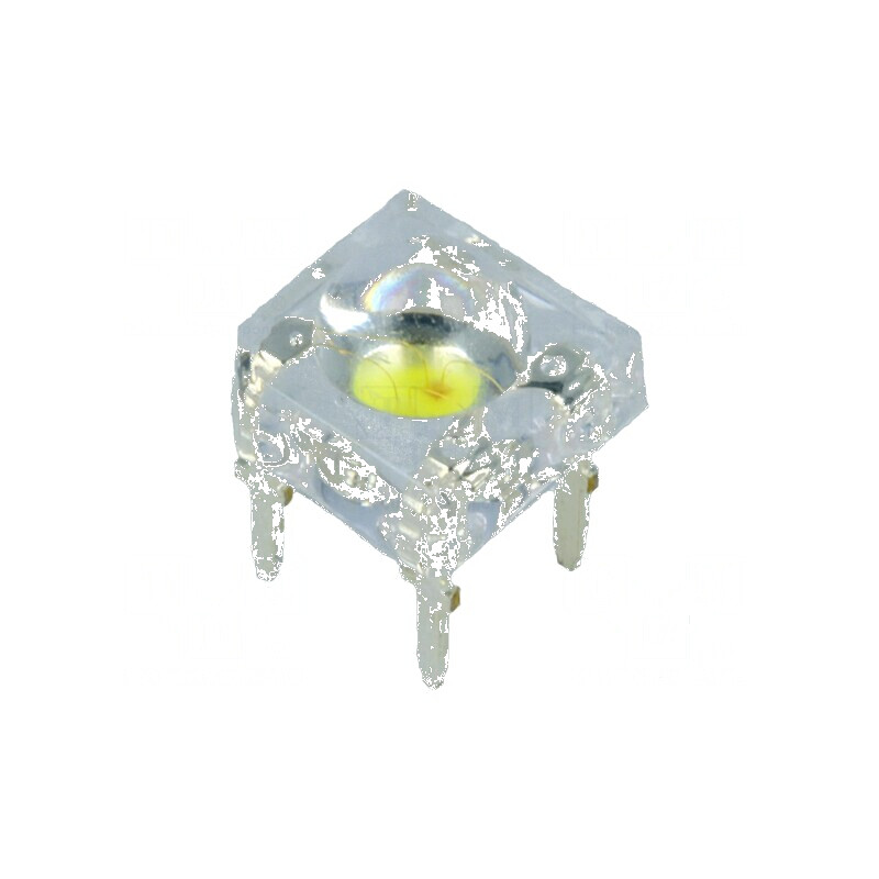 LED Bicolor Galben/Alb 7,62x7,62mm Super Flux 120° 20mA - 20m | Electronic-mag.ro | Componente Electronice