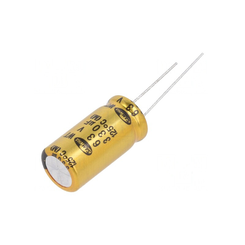 Condensator electrolitic THT 330uF 63VDC Ø12,5x25mm ±20% pentru circuite electrice | Electronic-mag.ro | Componente Electronice