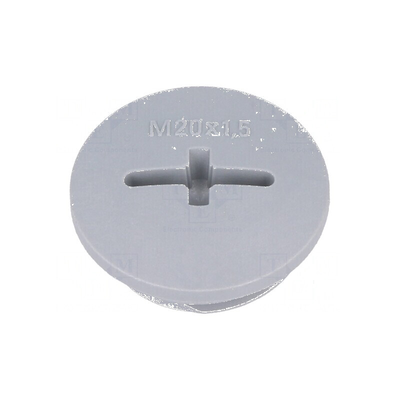 Capac de protecție M20 1,5 IP54 din poliamidă gri închis pentru cabluri de 6mm | Electronic-mag.ro | Componente Electronice