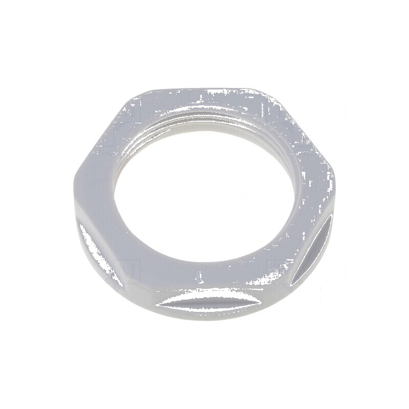 Piuliţă PG29 din poliamidă 46mm gri cu flanşă, rezistentă la temperaturi între -40 şi 100°C, filet PG | Electronic-mag.ro | Comp Piuliţă PG29 din poliamidă 46mm gri cu flanşă, rezistentă la temperaturi între -40 şi 100°C, filet PG | Electronic-mag.ro | Comp