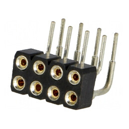 Conector şiruri pini soclu mamă PIN 8 contacte întoarse THT - Componentă electronică  | Electronic-mag.ro | Componente Electroni