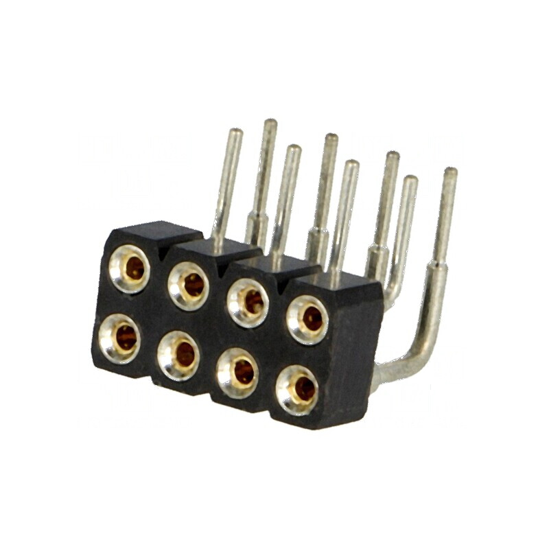 Conector şiruri pini soclu mamă PIN 8 contacte întoarse THT - Componentă electronică  | Electronic-mag.ro | Componente Electroni