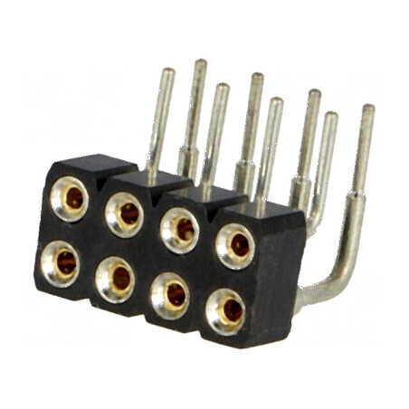 Conector şiruri pini soclu mamă PIN 8 contacte întoarse THT - Componentă electronică  | Electronic-mag.ro | Componente Electroni