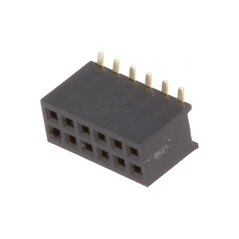Conector şiruri pini soclu mamă 12 PIN 1,27mm SMT 2x6 drept | Electronic-mag.ro | Componente Electronice
