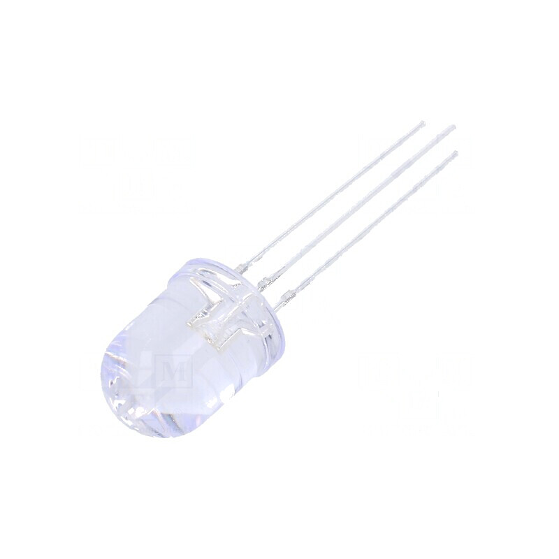 LED 10mm roșu/albastru 30° cu parte frontală convexă - Nr. term: 3 | Electronic-mag.ro | Componente Electronice