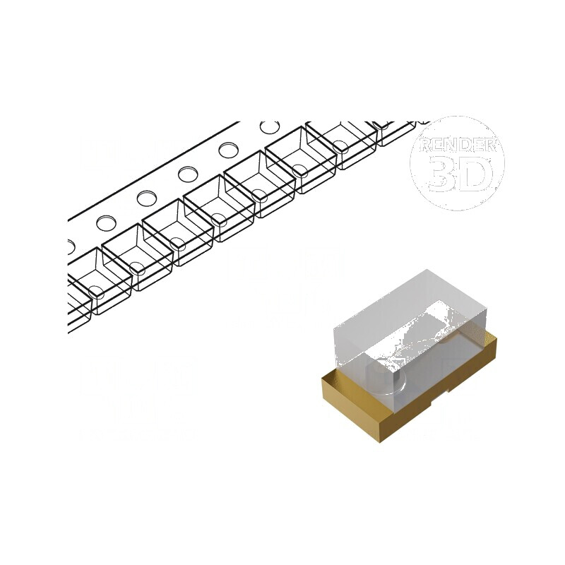 LED SMD 0402 Verde 45mcd 120° 2,2V 25mA λd: 574nm 1x0,5x0,5mm | Electronic-mag.ro | Componente Electronice