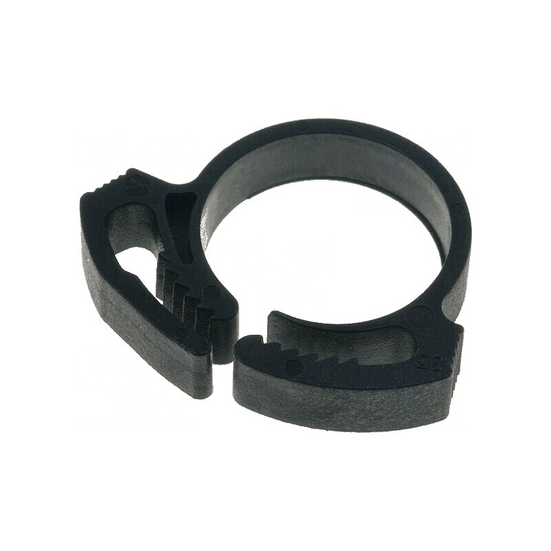 Clipsuri Øbuclă din poliamidă neagră UL94HB, dimensiuni 15,9-18,2mm, lățime 5,9mm | Electronic-mag.ro | Componente Electronice