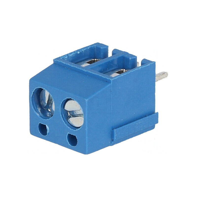 Regletă de conexiuni pentru PCB 90° 5mm, piste 2 x 2,5mm² | Electronic-mag.ro | Componente Electronice