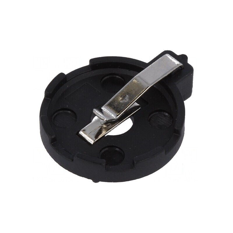 Soclu CR2032/ DL2032 pentru baterii, orizontal THT, înălțime 8,8mm, culoare neagră | Electronic-mag.ro | Componente Electronice