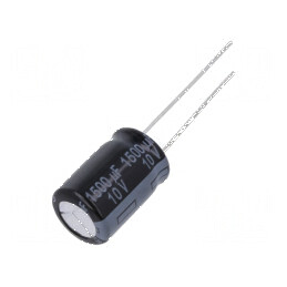Condensator electrolitic low ESR THT 1500uF 10VDC Ø10x16mm - componentă electronică de calitate | Electronic-mag.ro | Componente