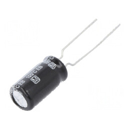 Condensator electrolitic low ESR THT 680uF 16VDC Ø8x15mm pentru circuite electronice | Electronic-mag.ro | Componente Electronic