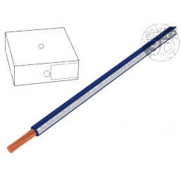 Cablu H05V-K litat 1mm² PVC albastru închis-alb 300V 500V pentru instalații electrice | Electronic-mag.ro | Componente Electroni