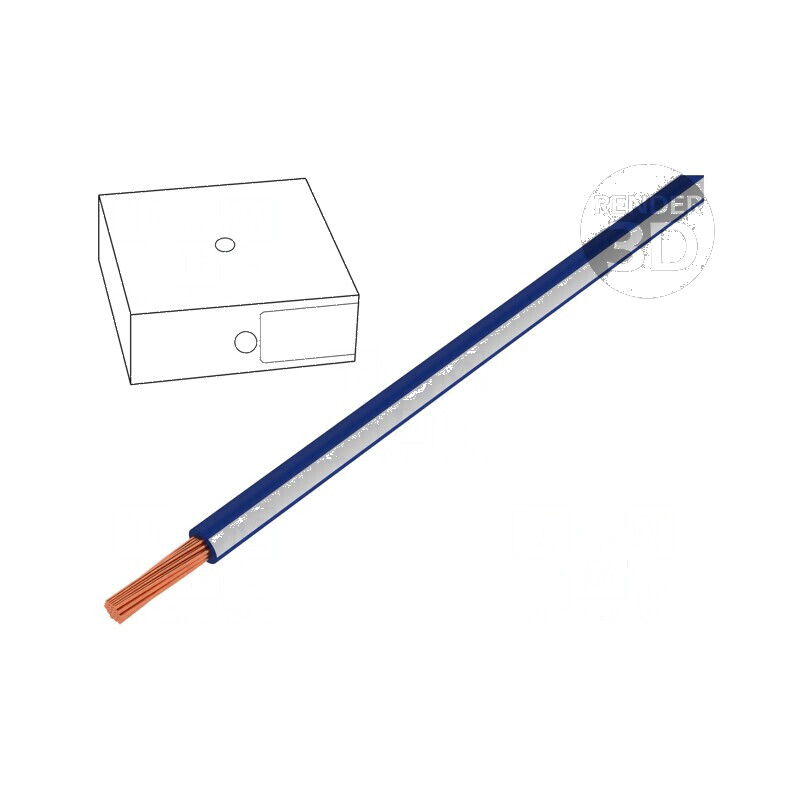 Cablu H05V-K litat 1mm² PVC albastru închis-alb 300V 500V pentru instalații electrice | Electronic-mag.ro | Componente Electroni
