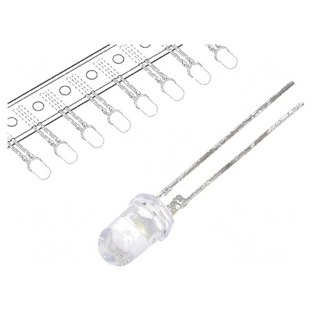LED 5mm alb rece 75000mcd 15° convex 3÷3,8VDC | Electronic-mag.ro | Componente Electronice