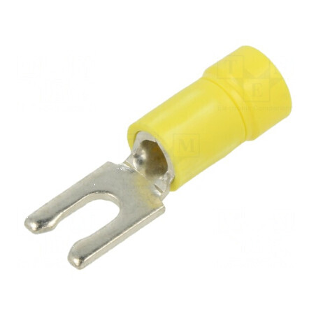 Vârf furcă izolată 3,5mm pentru cablu 4÷6mm² crimpat cositorit | Electronic-mag.ro | Componente Electronice