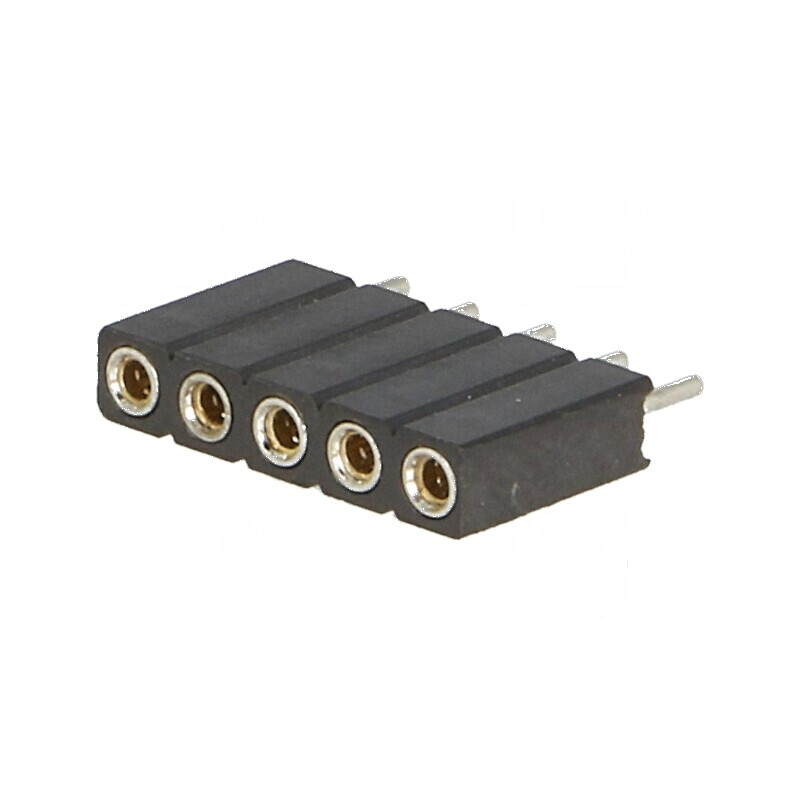 Conector şiruri pini soclu mamă 5 contacte întoarse THT | Electronic-mag.ro | Componente Electronice
