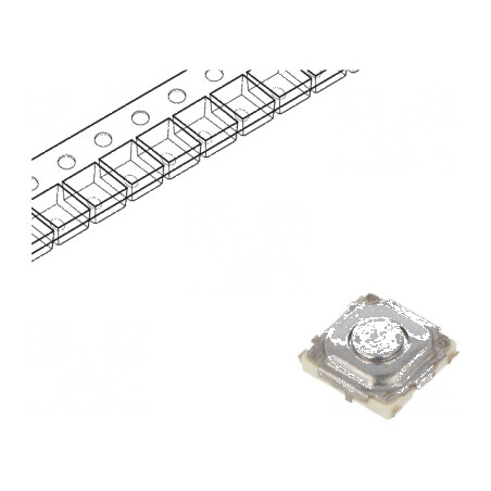 Microîntrerupător TACT SPST Poz: 2 0,02A/15VDC SMT fără 1,6N - Comutator compact pentru aplicații electronice | Electronic-mag.r