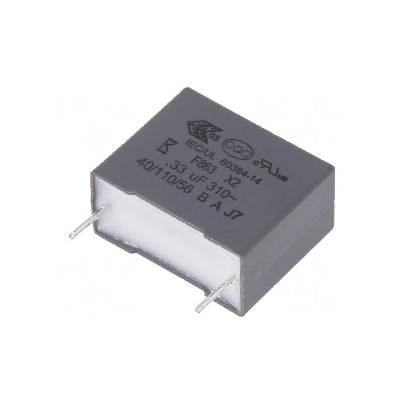 Condensator polipropilenă X2 F863 0,33uF dimensiuni 18x14,5x8,5mm | Electronic-mag.ro | Componente Electronice Condensator polipropilenă X2 F863 0,33uF dimensiuni 18x14,5x8,5mm | Electronic-mag.ro | Componente Electronice