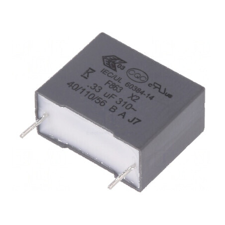 Condensator polipropilenă X2 F863 0,33uF dimensiuni 18x14,5x8,5mm | Electronic-mag.ro | Componente Electronice