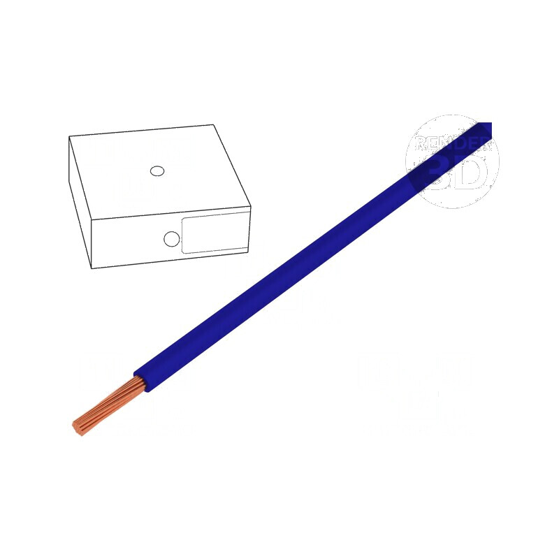 Cablu electric H05V-K litat 1mm² PVC albastru ultramarin 300V/500V | Electronic-mag.ro | Componente Electronice