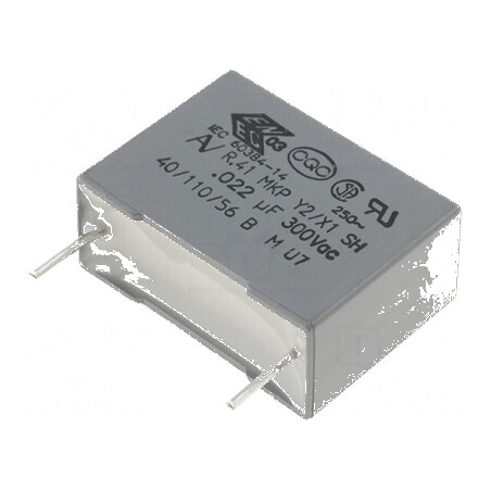 Condensator polipropilenă X1,Y2 R41 22nF 7,5x13,5x18mm - componentă electronică de calitate | Electronic-mag.ro | Componente Ele