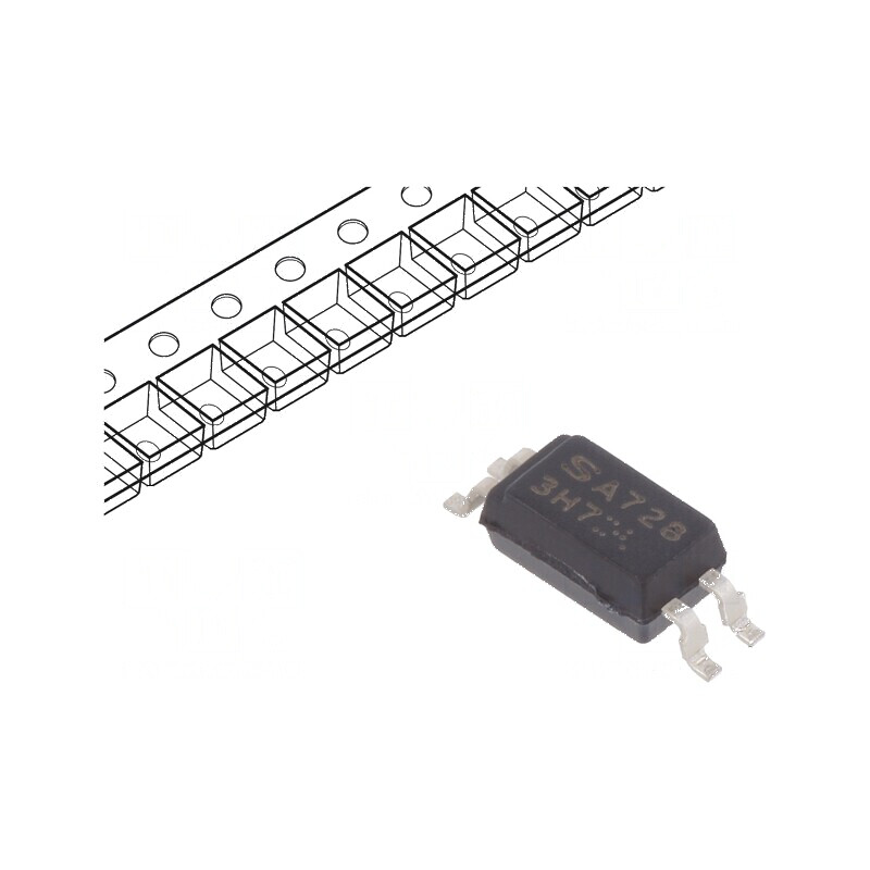 Optocuplor SMD cu 1 canal, 2,5 kV izolație, 80V Uce, tranzistori | Electronic-mag.ro | Componente Electronice