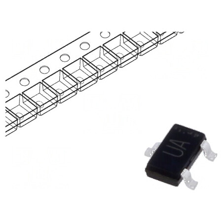 Tranzistor P-MOSFET unipolar -30V 3A Idm -12A 1W SOT346 ESD pentru circuite electronice | Electronic-mag.ro | Componente Electro