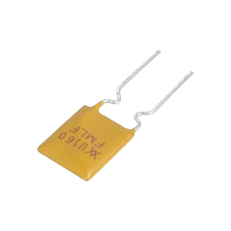 Siguranţă polimerică PTC 1,6A 8,9x15,2mm 5mm pentru protecţie electrică | Electronic-mag.ro | Componente Electronice