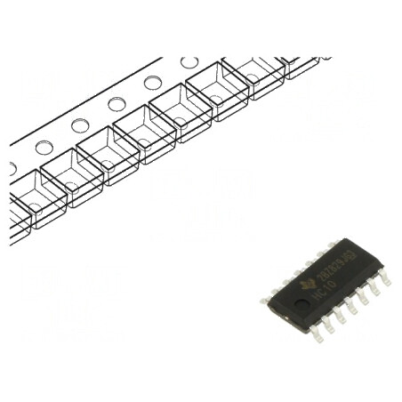 Circuit integrat digital NAND, 3 canale, 3 intrări, SMD SO14, tensiune 2÷6VDC, temperatură -40÷85°C. | Electronic-mag.ro | Compo