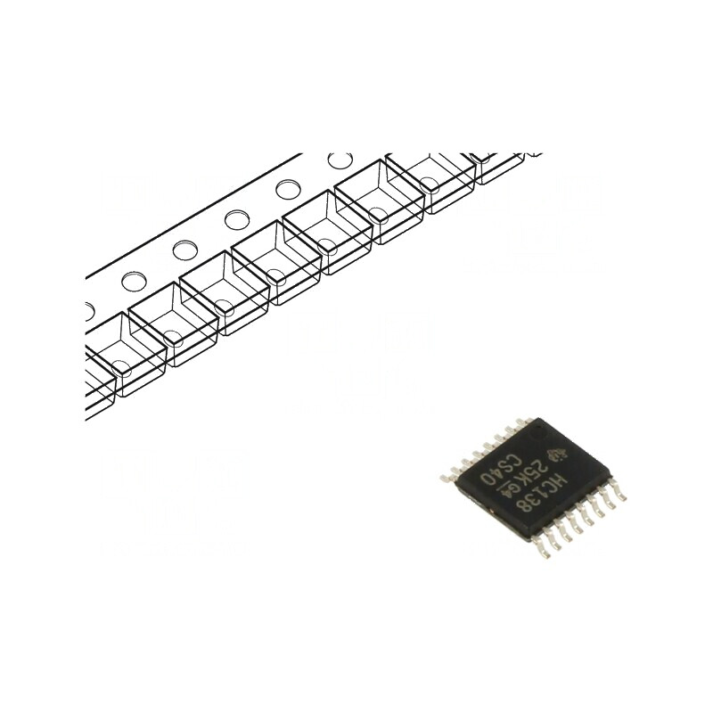 Decodor demultiplexor digital IC 3-8 linii SMD TSSOP16 | Electronic-mag.ro | Componente Electronice