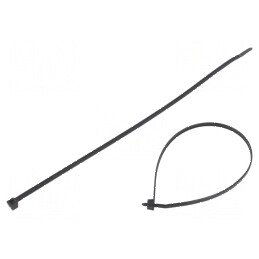 Colier de strângere poliamidă neagră 300mm x 4,6mm 225N | Electronic-mag.ro | Componente Electronice