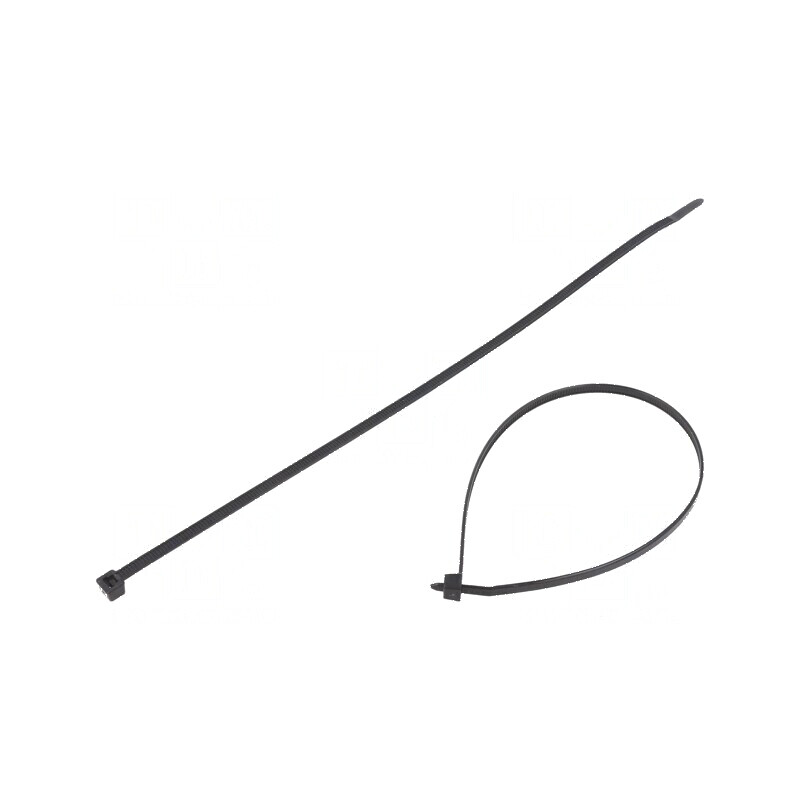 Colier de strângere poliamidă neagră 300mm x 4,6mm 225N | Electronic-mag.ro | Componente Electronice