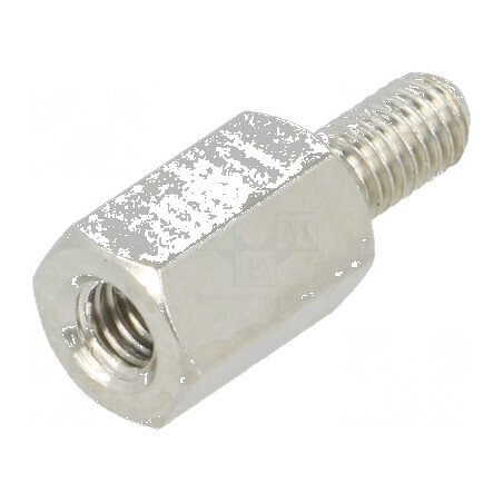 Piuliţă-distanţieră filetată 8mm M3, filet interior și exterior M3 | Electronic-mag.ro | Componente Electronice
