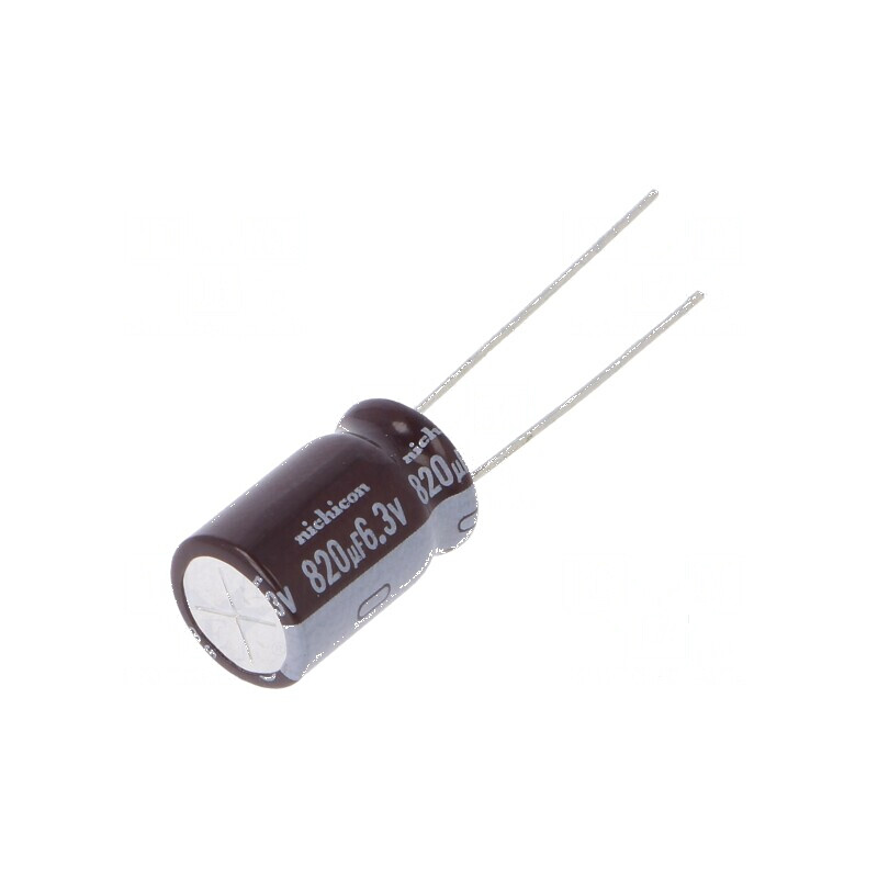 Condensator electrolitic low ESR THT 820uF 6,3VDC Ø10x16mm pentru circuite electrice | Electronic-mag.ro | Componente Electronic Condensator electrolitic low ESR THT 820uF 6,3VDC Ø10x16mm pentru circuite electrice | Electronic-mag.ro | Componente Electronic