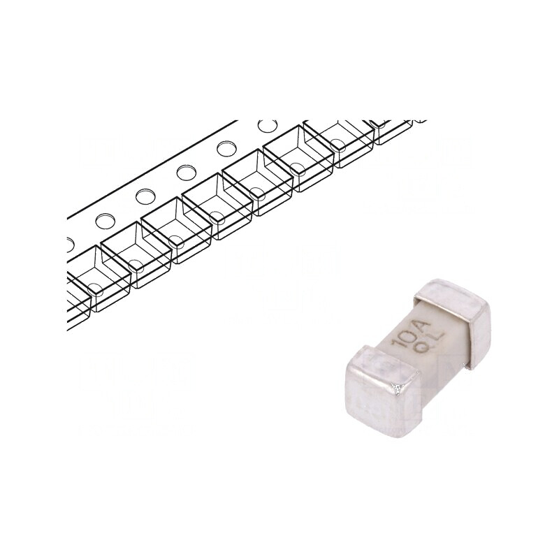 Siguranţă ardere rapidă SMD 10A 125VAC 125VDC 2410 | Electronic-mag.ro | Componente Electronice