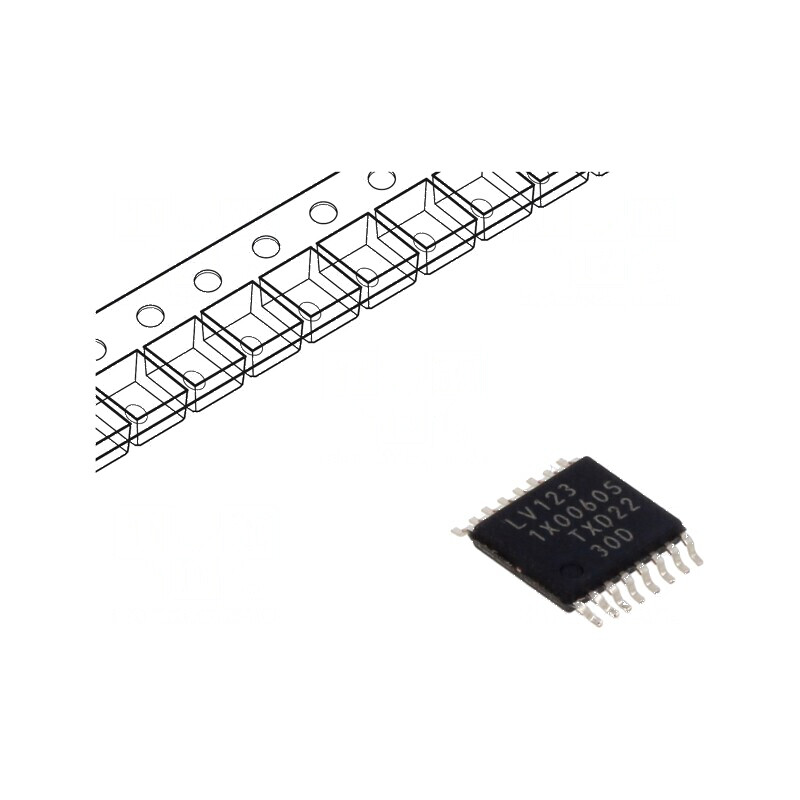 IC digital monostabil multivibrator resetabil Ch: 2 TTL SMD - componentă electronică pentru circuite | Electronic-mag.ro | Compo