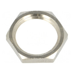 Piuliță PG7 din alamă nichelată 15mm cu filet PG | Electronic-mag.ro | Componente Electronice