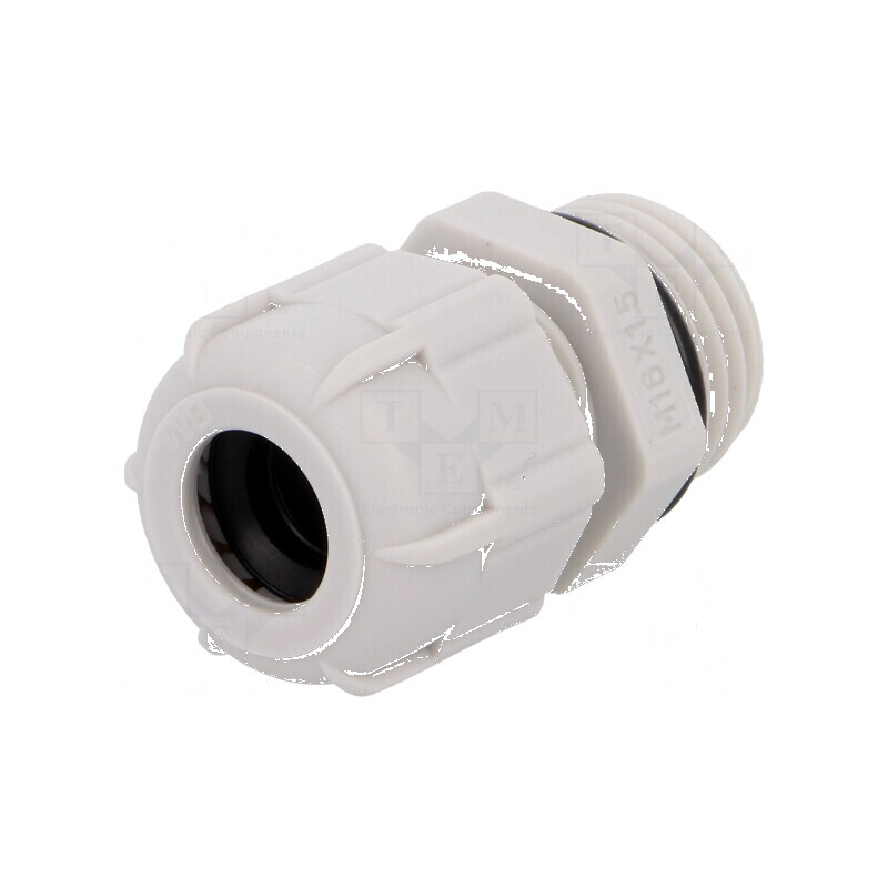 Garnitură de etanșare M16 1,5 IP68 din poliamidă gri UL94V-2 pentru protecție la apă și praf | Electronic-mag.ro | Componente El