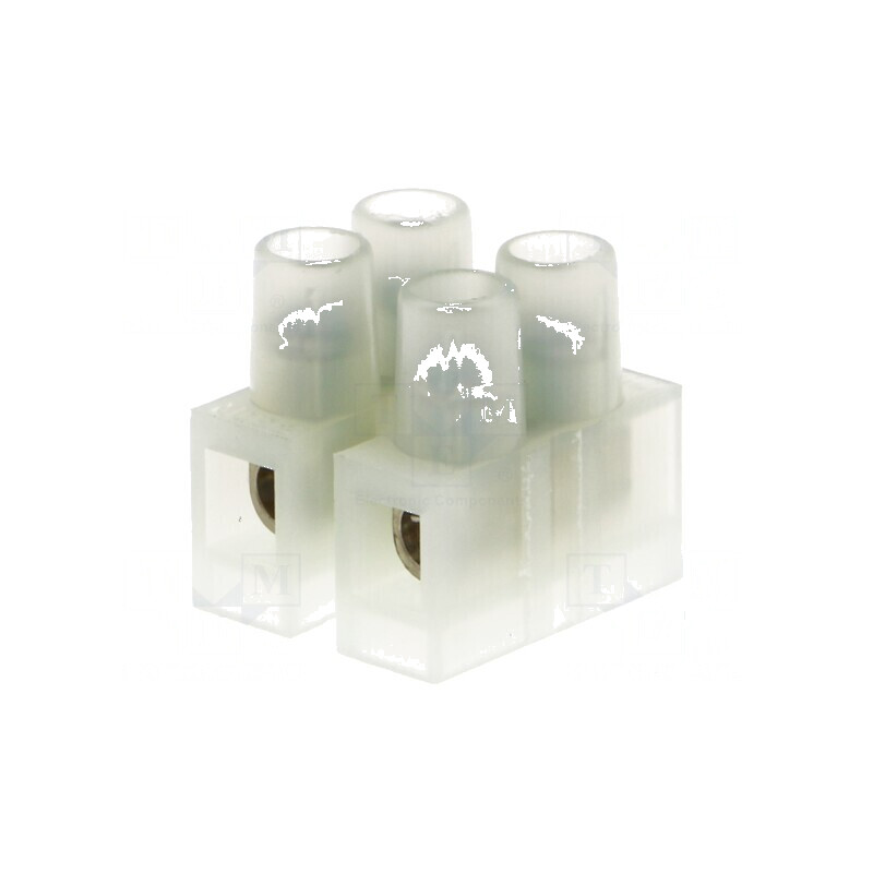 Regletă de conexiuni terminal cu şurub 2,5mm² 250V, 2 piste pentru cabluri electrice | Electronic-mag.ro | Componente Electronic