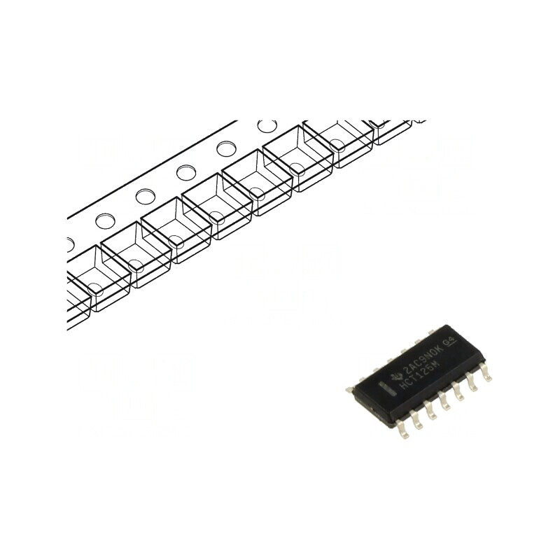 Buffer digital IC 4 canale SMD SOIC14 4,5÷5,5VDC -55÷125°C | Electronic-mag.ro | Componente Electronice