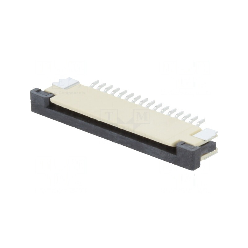 Conector FFC/FPC 16 PIN ZIF SMT cositorit orizontal 30mΩ | Electronic-mag.ro | Componente Electronice
