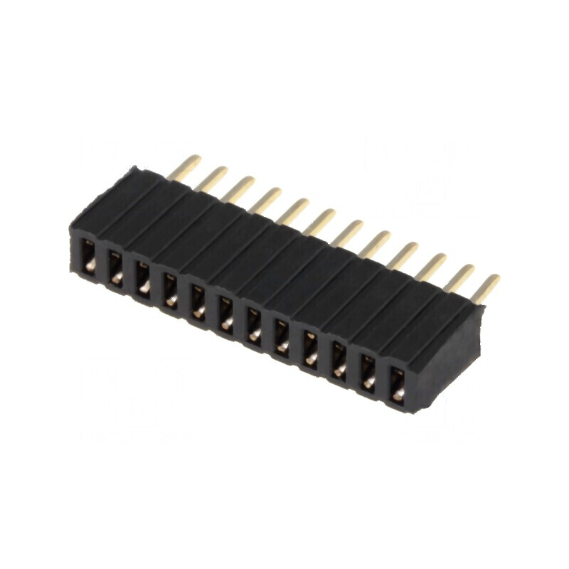 Conector şiruri pini soclu mamă 12 pini 1,27mm THT 1x12 | Electronic-mag.ro | Componente Electronice