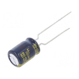 Condensator electrolitic low ESR THT 100uF 35VDC Ø8x11,5mm - Componentă electronică de înaltă performanță | Electronic-mag.ro | 