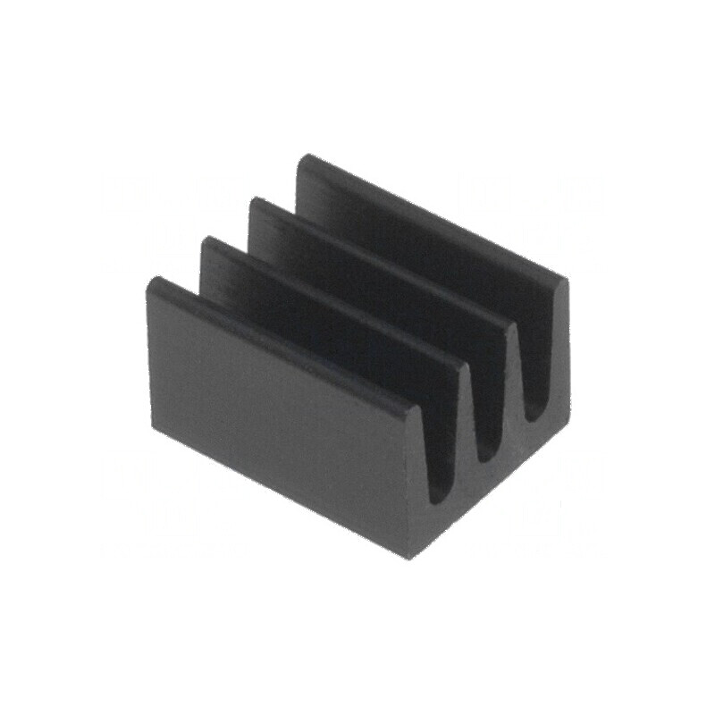 Radiator extrudat negru 8mm x 6,3mm x 4,8mm 87K/W | Electronic-mag.ro | Componente Electronice