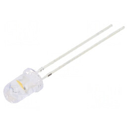 LED 5mm galben/alb cald cu clipire 3000÷4200mcd, 7000÷8400mcd - Iluminare de Înaltă Intensitate | Electronic-mag.ro | Componente
