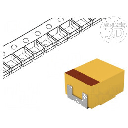 Condensator cu tantal 33uF 20VDC SMD D 2917 ±10% -55÷125°C pentru circuite electronice | Electronic-mag.ro | Componente Electron