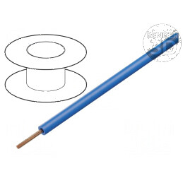 Cablu litat OFC 0,35mm2 PVC albastru 49V 200m - 1x0,35mm2 pentru conexiuni electrice | Electronic-mag.ro | Componente Electronic